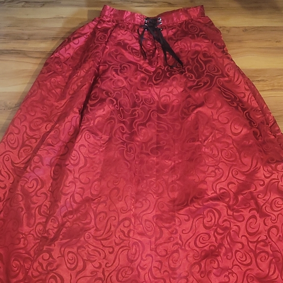 Vintage Homemade Red Skirt L - Picture 3 of 14